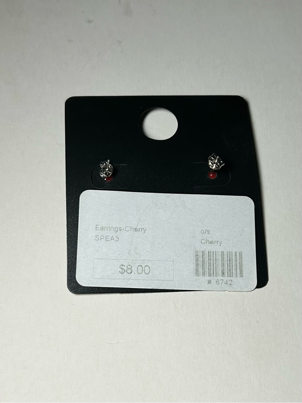 Sourpuss Clothing Enamel Cherry Stud Earrings NWT - Picture 3 of 3